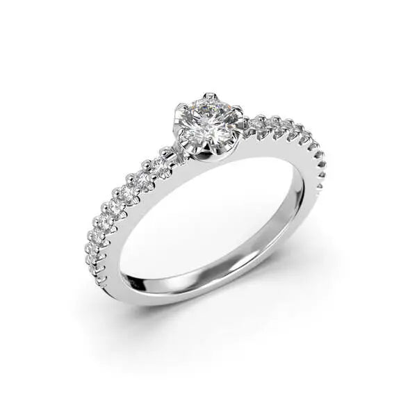Festive Juliette timanttisormus 0,48 ct valkokulta