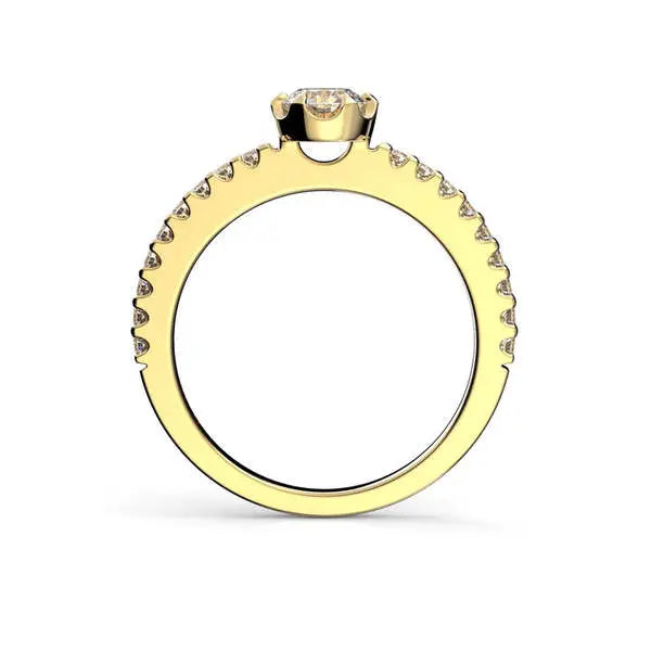 Festive Juliette timanttisormus 0,58 ct keltakulta