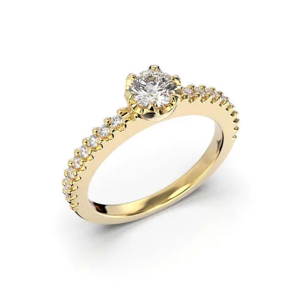 Festive Juliette timanttisormus 0,48 ct keltakulta