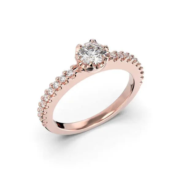 Festive Juliette timanttisormus 0,58 ct punakulta