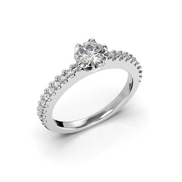 Festive Juliette timanttisormus 0,58 ct valkokulta