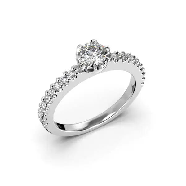 Festive Juliette timanttisormus 0,58 ct valkokulta