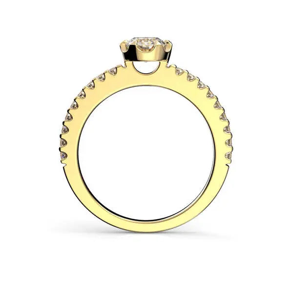Festive Juliette timanttisormus 0,68 ct keltakulta