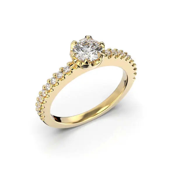 Festive Juliette timanttisormus 0,68 ct keltakulta