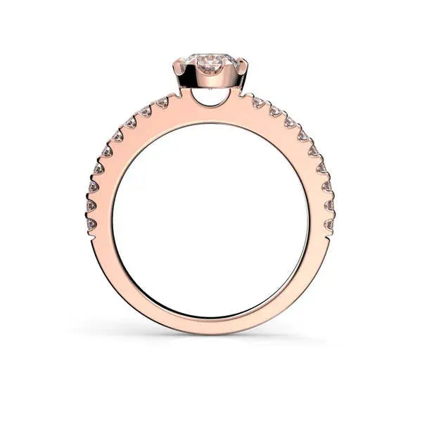 Festive Juliette timanttisormus 0,68 ct punakulta