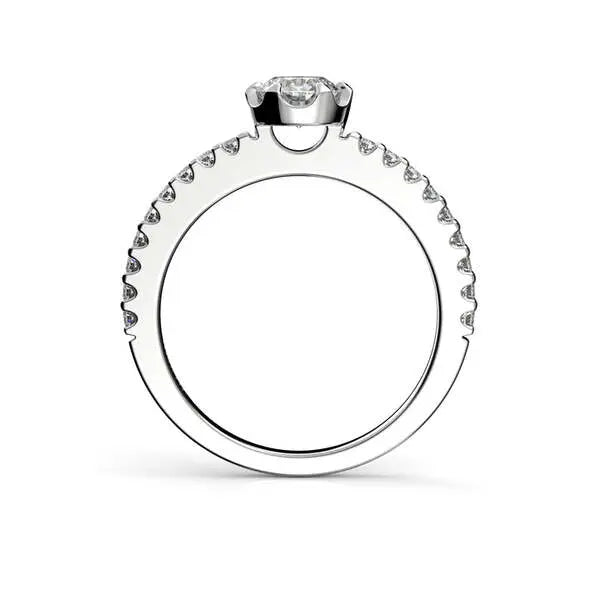 Festive Juliette timanttisormus 0,68 ct valkokulta