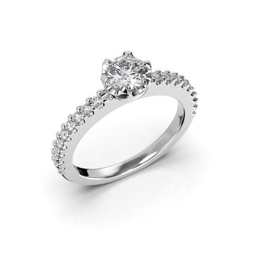 Festive Juliette timanttisormus 0,68 ct valkokulta