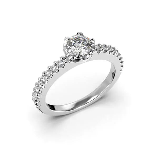 Festive Juliette timanttisormus 0,68 ct valkokulta
