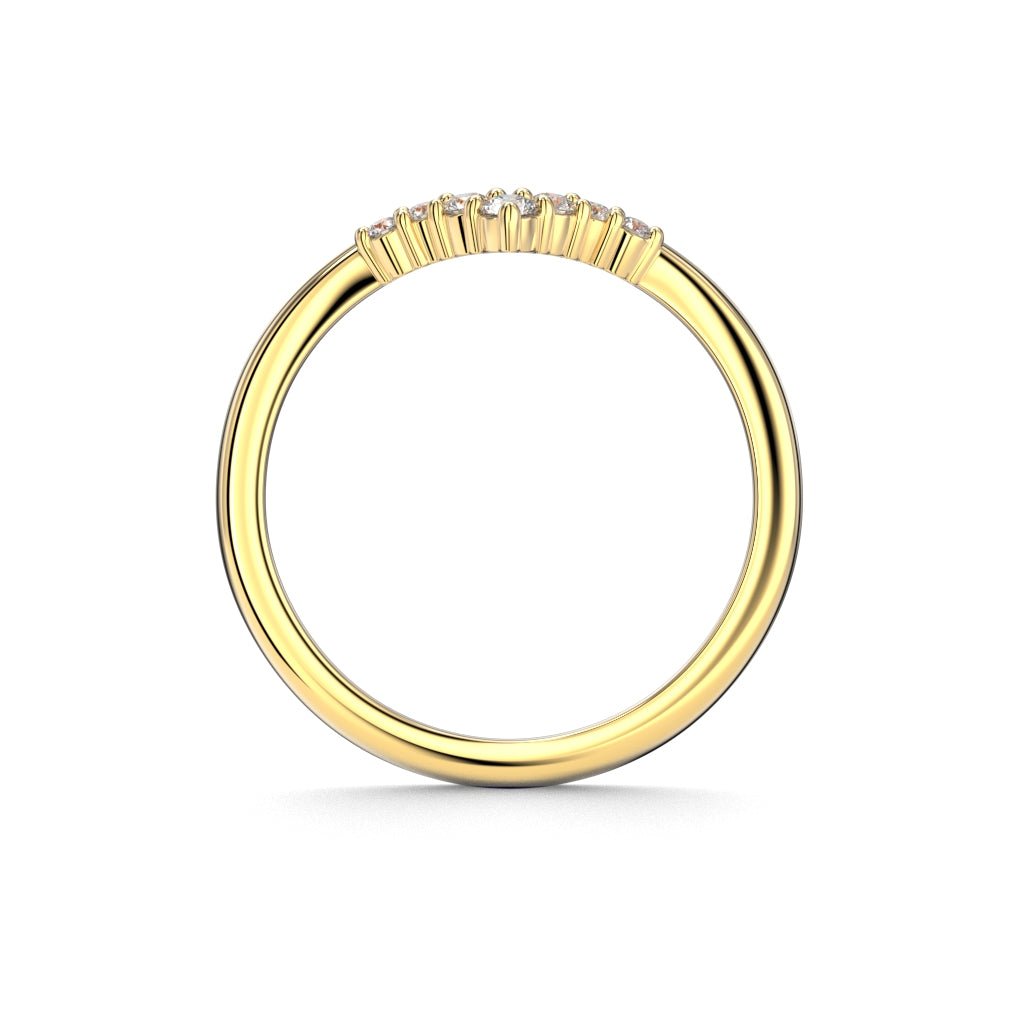 Timanttisormus Lilja Side 0,11 ct - 14k keltakulta