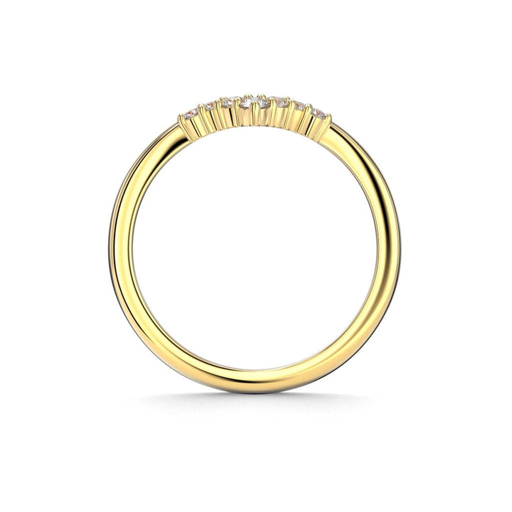 Timanttisormus Lilja Side 0,11 ct - 14k keltakulta