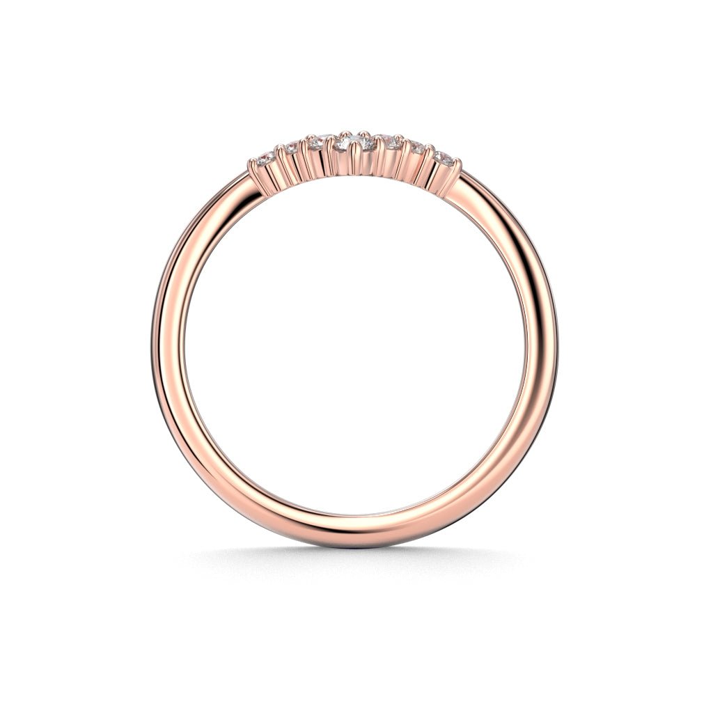 Timanttisormus Lilja Side 0,11 ct - 14k punakulta