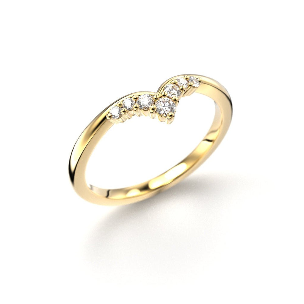 Festive Lilja Side 0,11 ct timanttisormus keltakulta