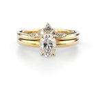Festive Selena 0,50 ct + Lilja Side 0,11 ct sormusyhdistelmä keltakulta