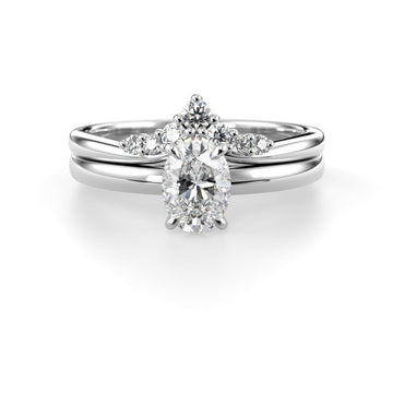 Festive Selena 0,50 ct + Lilja Side 0,11 ct sormusyhdistelmä valkokulta