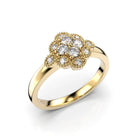 Festive Little Lotus 0,20 ct timanttisormus keltakulta