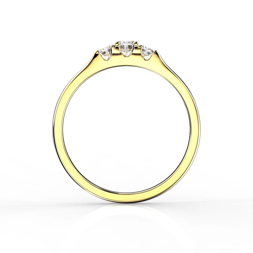 Festive Megan 0,22 ct timanttisormus keltakulta – tuotekuva 3