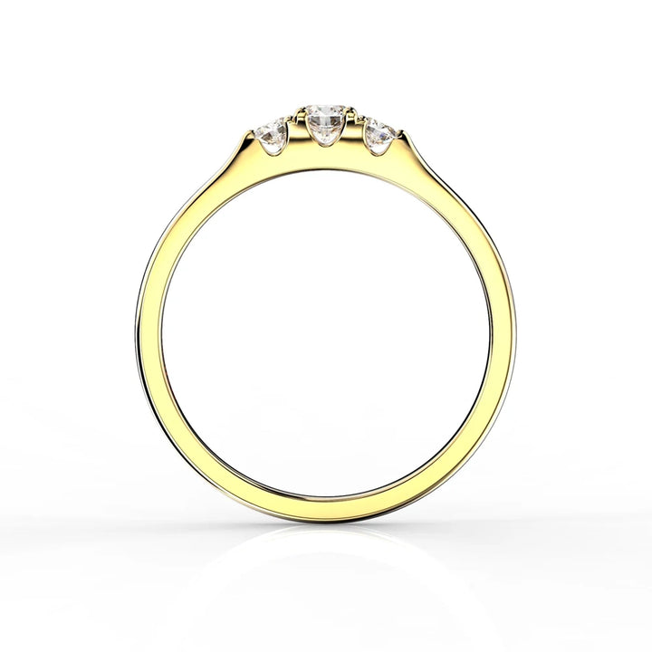 Festive Megan 0,22 ct timanttisormus keltakulta – tuotekuva 3