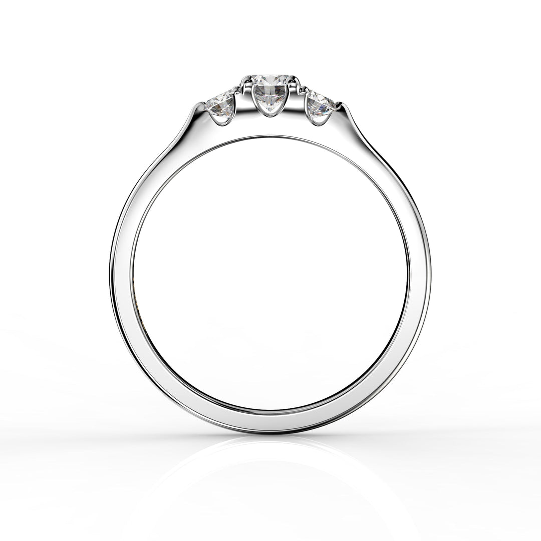 Festive Megan 0,34 ct timanttisormus valkokulta, sivukuva