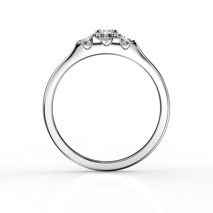 Festive Megan 0,34 ct timanttisormus valkokulta, sivukuva