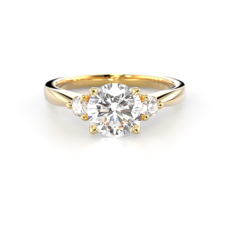 Festive Megan 1,14 ct timanttisormus 756-114 keltakulta, etukuva