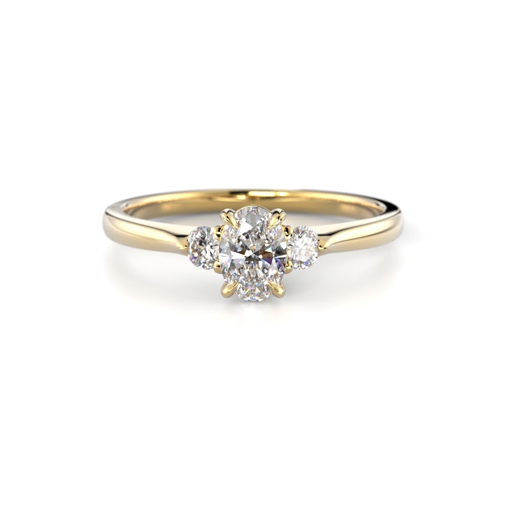 Timanttisormus Megan Oval 0,40 ct - 14k keltakulta