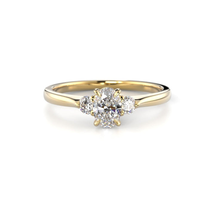Timanttisormus Megan Oval 0,40 ct - 14k keltakulta