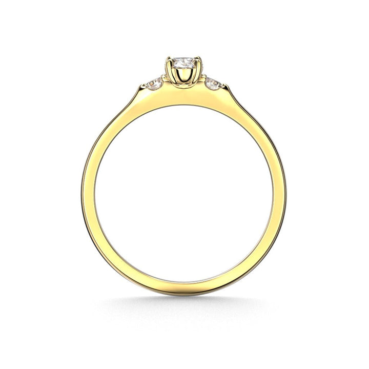 Timanttisormus Megan Oval 0,40 ct - 14k keltakulta