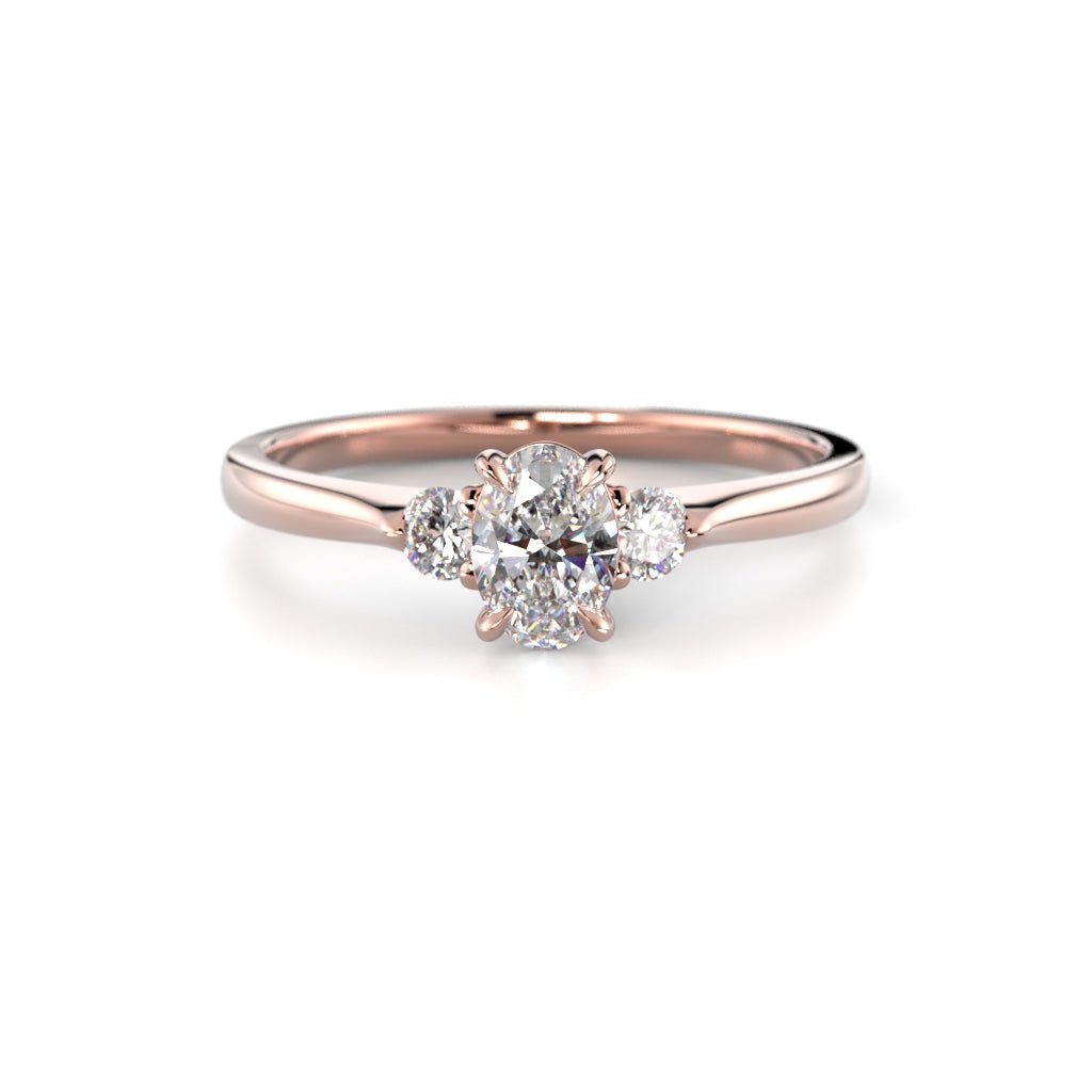 Timanttisormus Megan Oval 0,40 ct - 14k punakulta