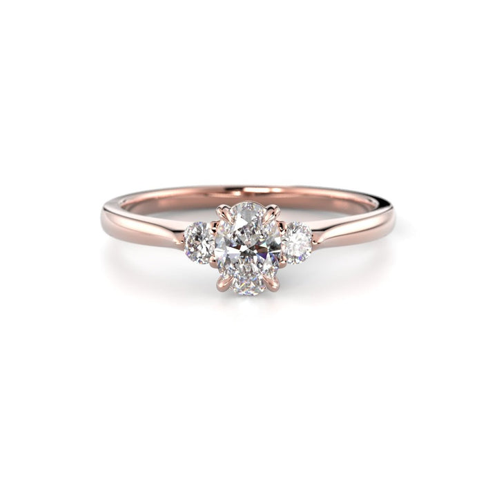 Timanttisormus Megan Oval 0,40 ct - 14k punakulta
