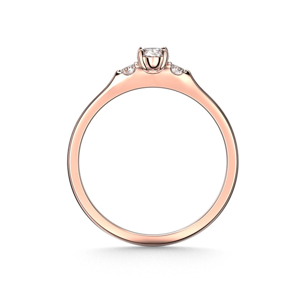 Timanttisormus Megan Oval 0,40 ct - 14k punakulta