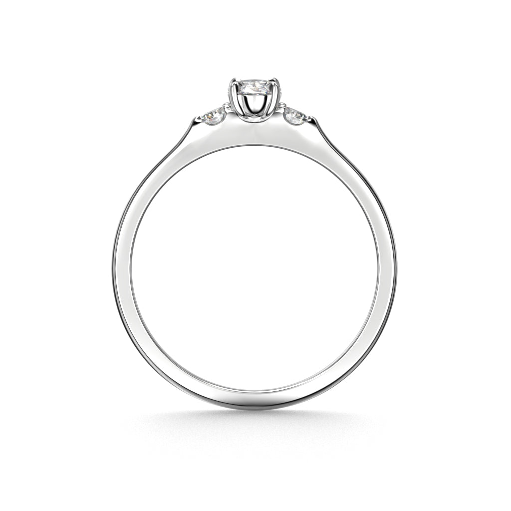 Timanttisormus Megan Oval 0,40 ct - 14k valkokulta