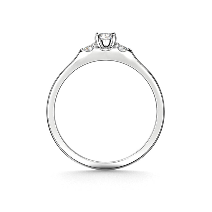 Timanttisormus Megan Oval 0,40 ct - 14k valkokulta