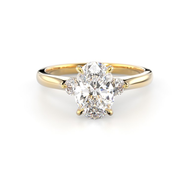 Festive Megan Oval 1,14 ct timanttisormus 753-114 keltakulta, etukuva