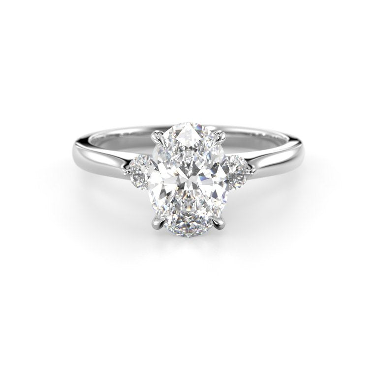Festive Megan Oval 1,14 ct timanttisormus 753-114 valkokulta, etukuva