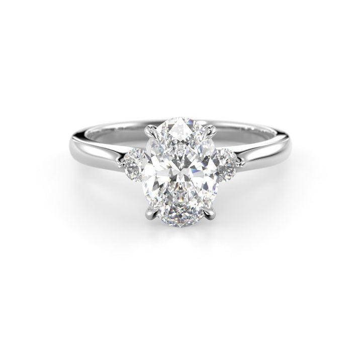 Festive Megan Oval 1,14 ct timanttisormus 753-114 valkokulta, etukuva