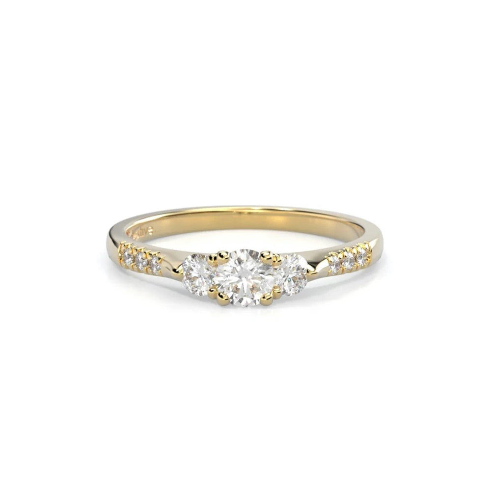 Festive Melissa 0,39 ct timanttisormus keltakulta – tuotekuva 3