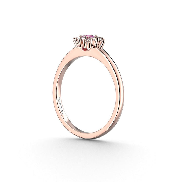 Nadja Halo Pink 0,28ct - 14k punakulta