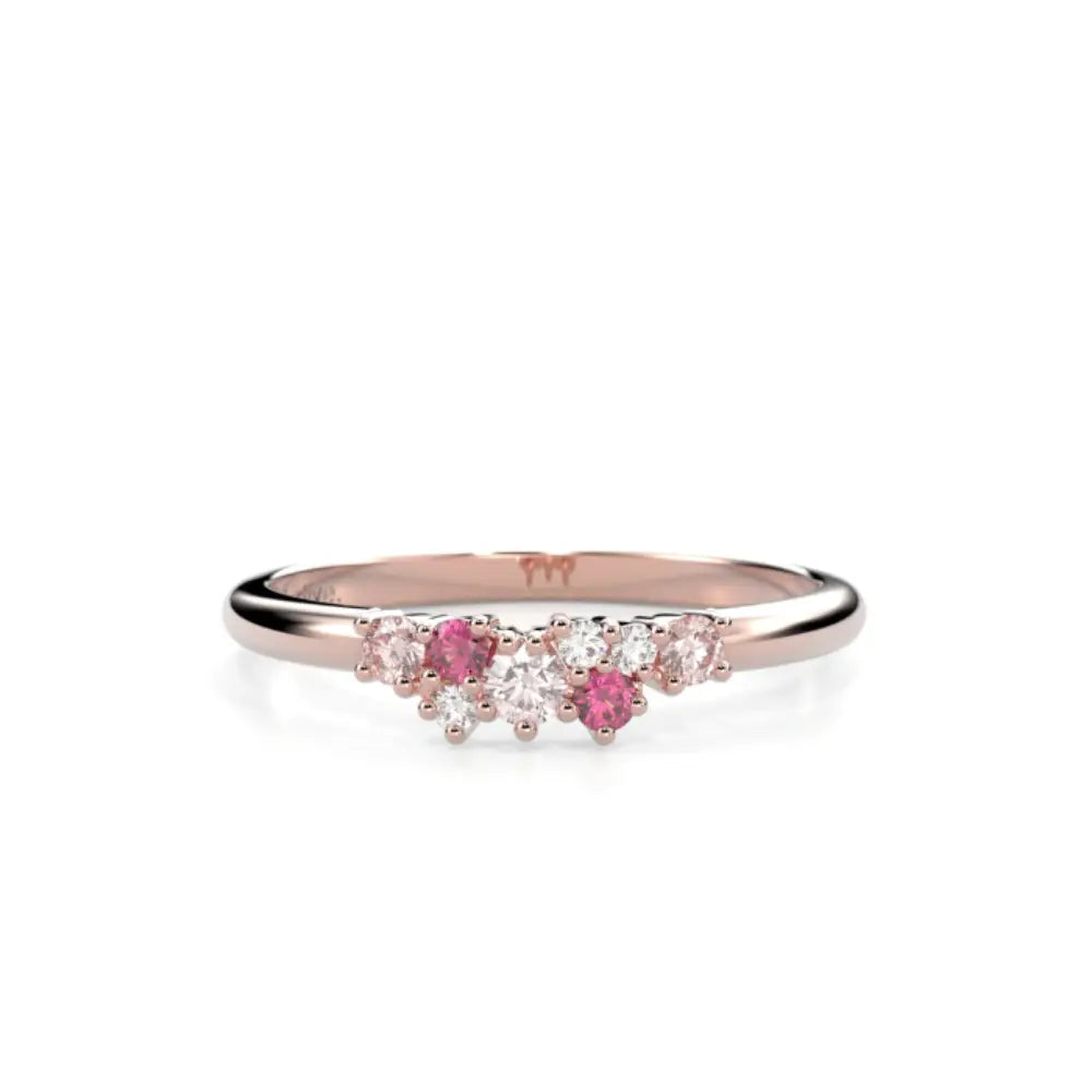 Festive Nadja Pink Timanttisormus 0,03 ct punakulta Festive