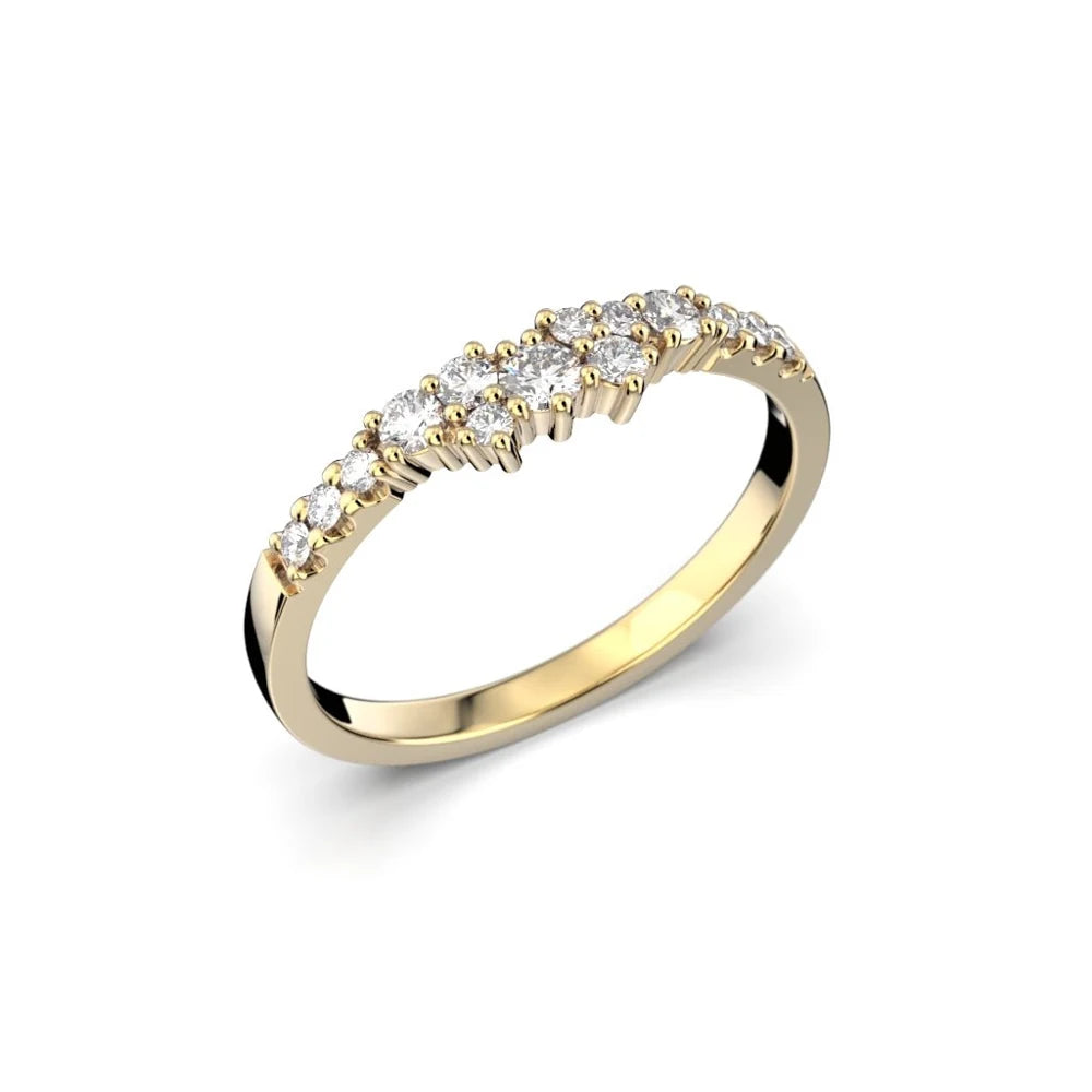 Festive Nadja Side 0,24 ct timanttisormus keltakulta – tuotekuva 1