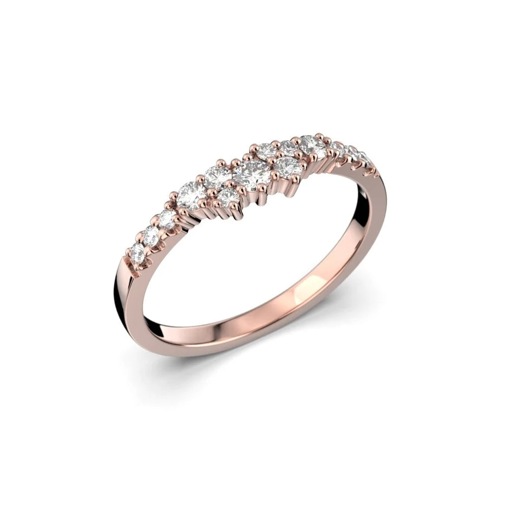 Festive Nadja Side 0,24 ct timanttisormus punakulta – tuotekuva 1
