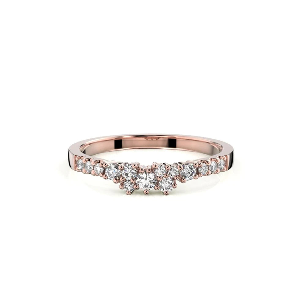 Festive Nadja Side 0,24 ct timanttisormus punakulta – tuotekuva 2