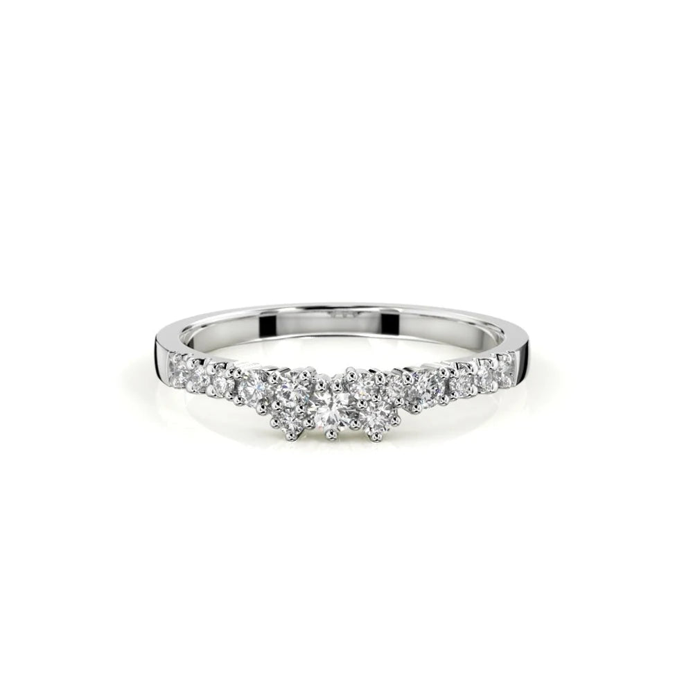 Festive Nadja Side 0,24 ct timanttisormus valkokulta – tuotekuva 2