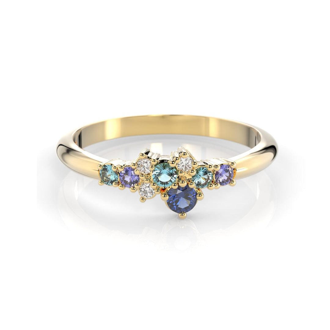 Nelly Blue sormus - 14k keltakulta