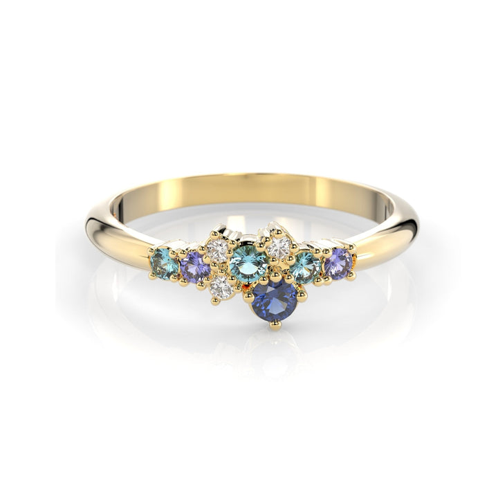 Nelly Blue sormus - 14k keltakulta