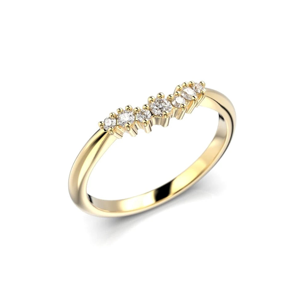 Festive Nelly Side 0,11 ct timanttisormus keltakulta – tuotekuva 1