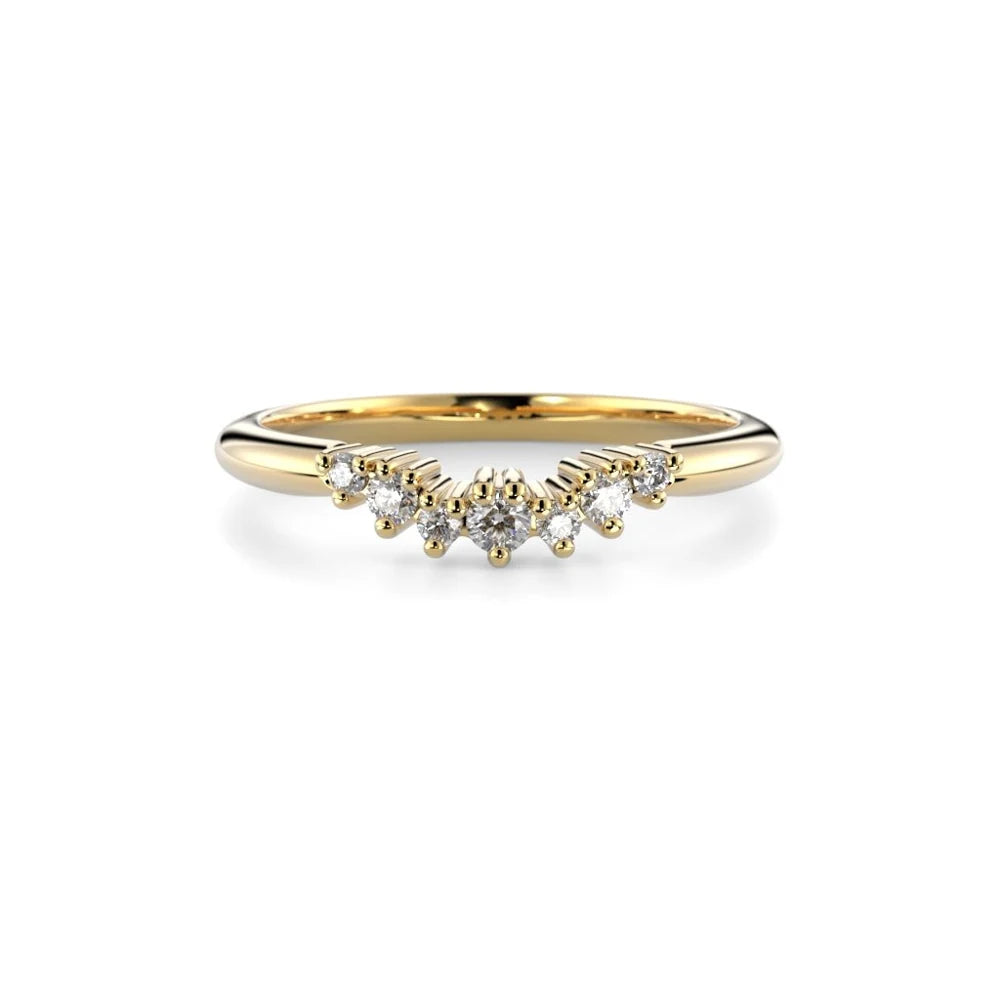 Festive Nelly Side 0,11 ct timanttisormus keltakulta – tuotekuva 2