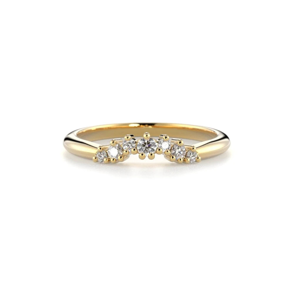Festive Nelly Side 0,11 ct timanttisormus keltakulta – tuotekuva 3