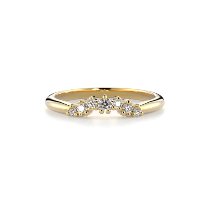 Festive Nelly Side 0,11 ct timanttisormus keltakulta – tuotekuva 3