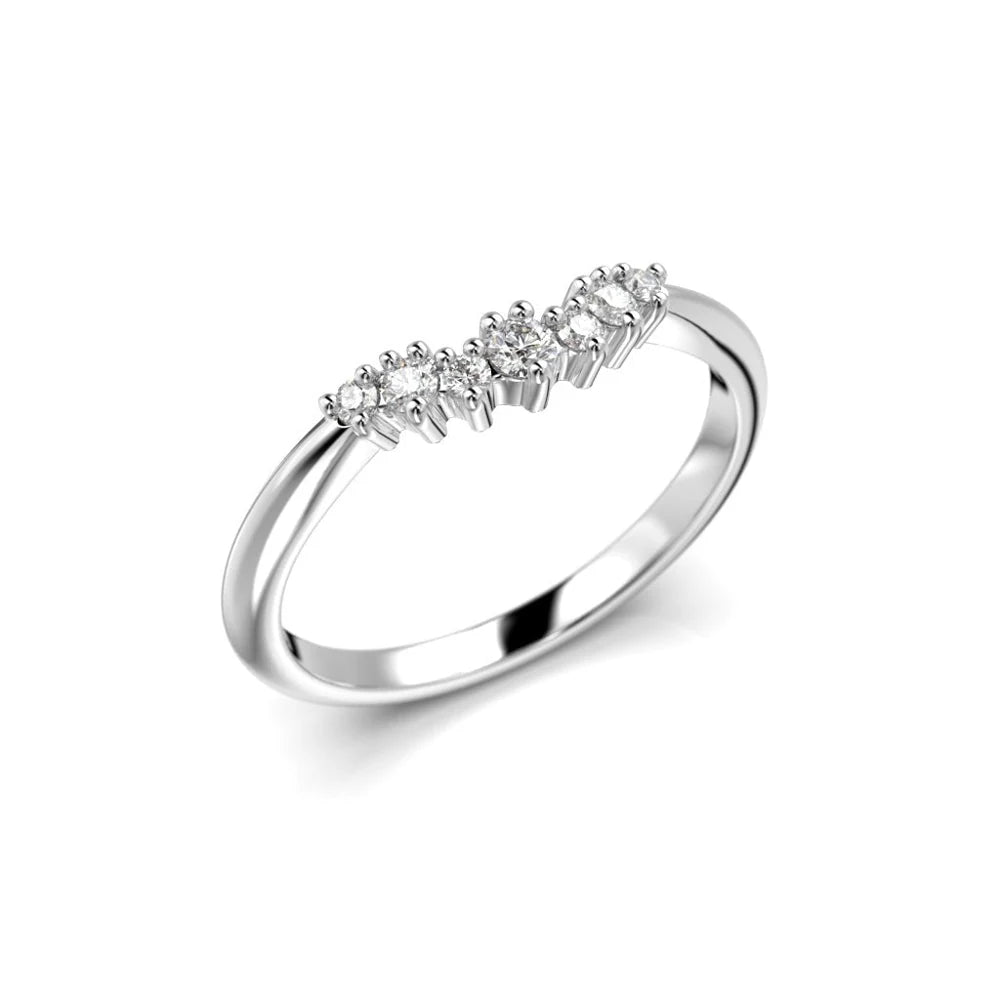 Festive Nelly Side 0,11 ct timanttisormus valkokulta – tuotekuva 1