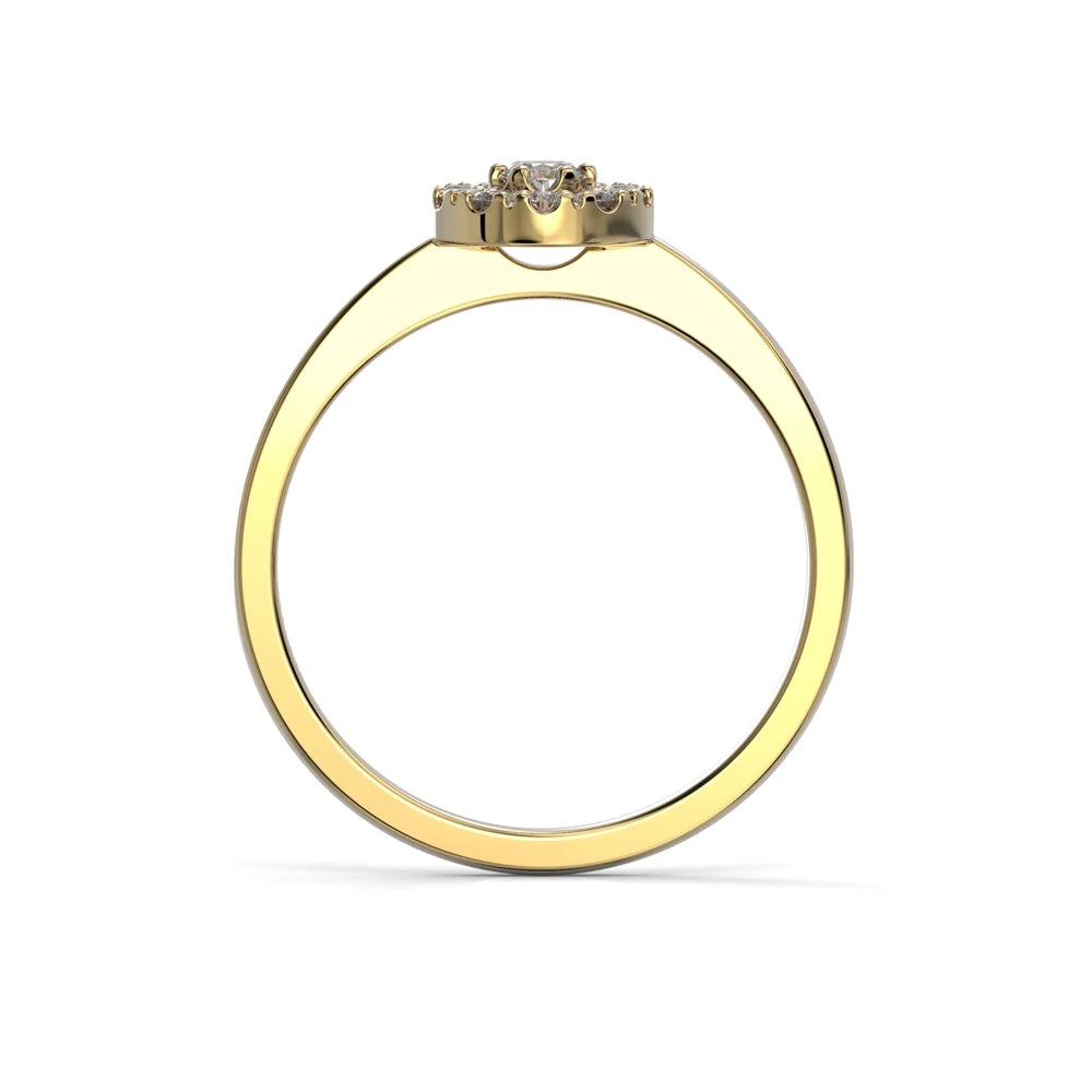 Festive Olivia 0,17 ct timanttisormus keltakulta – tuotekuva 3